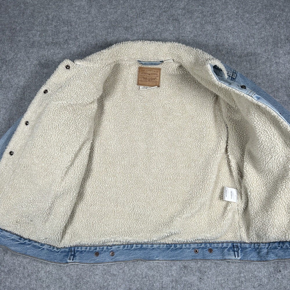 Signature by Levi Strauss Light Blue Denim Jacket with Cream Collar - Picture 8 of 14